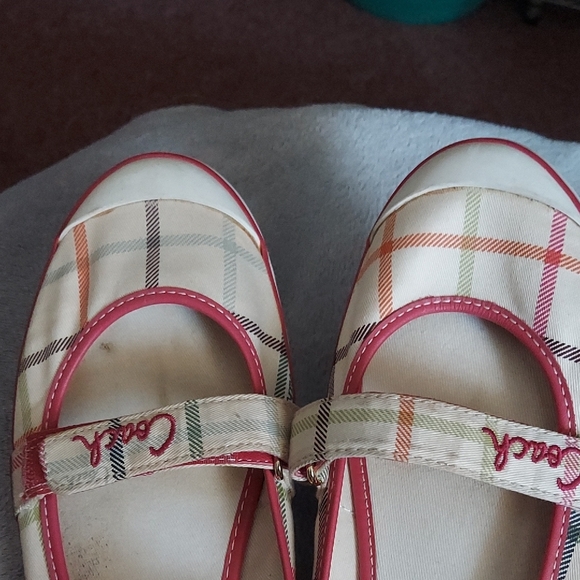 Coach Plaid Mary Jane Shoes - Pink and White - Picture 7 of 7